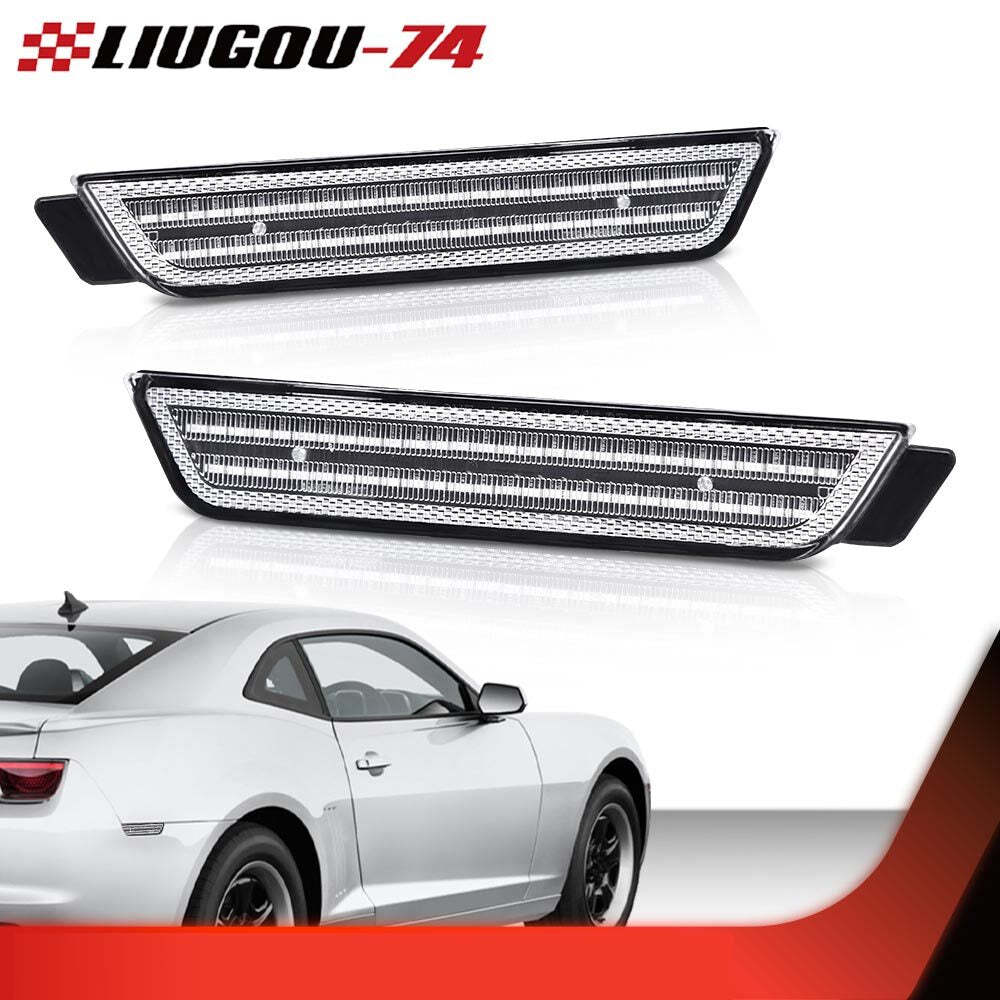 Suitable for 2010-2015 Camaro rear amber+red transparent LED mudguard side marker light brand new- v