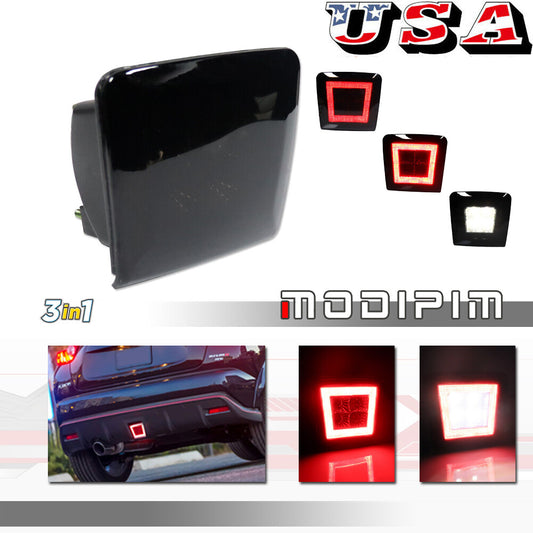 White/red LED reverse brake rear fog light suitable for 370Z Juke Sentra , etc- v