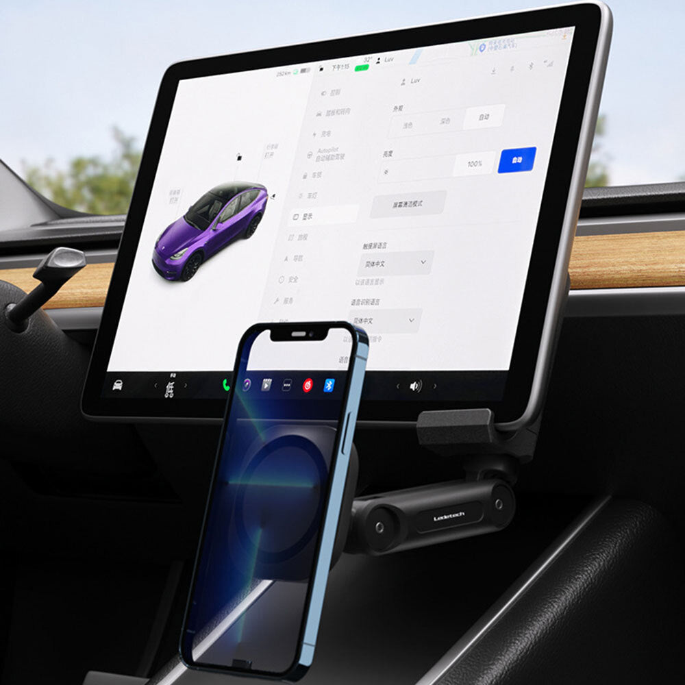 Fit Model 3/Y Wireless Magnetic Mobile Phone Encoder Support Arm Automotive Accessories n