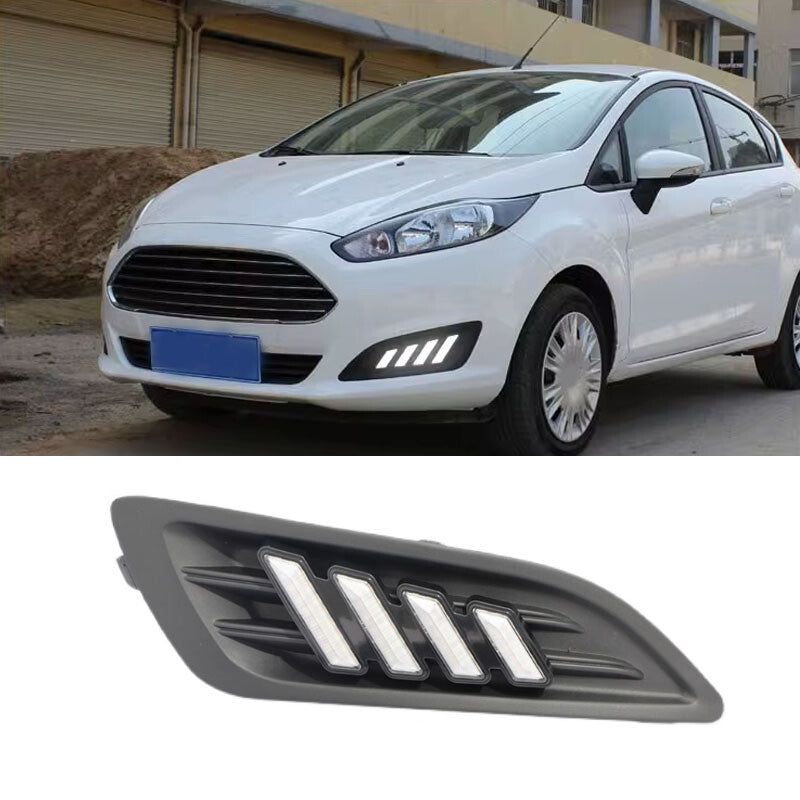 For Fiesta 2015-2019 LED Daytime Running Light DRL Lamp Turn Signal 2PCS n