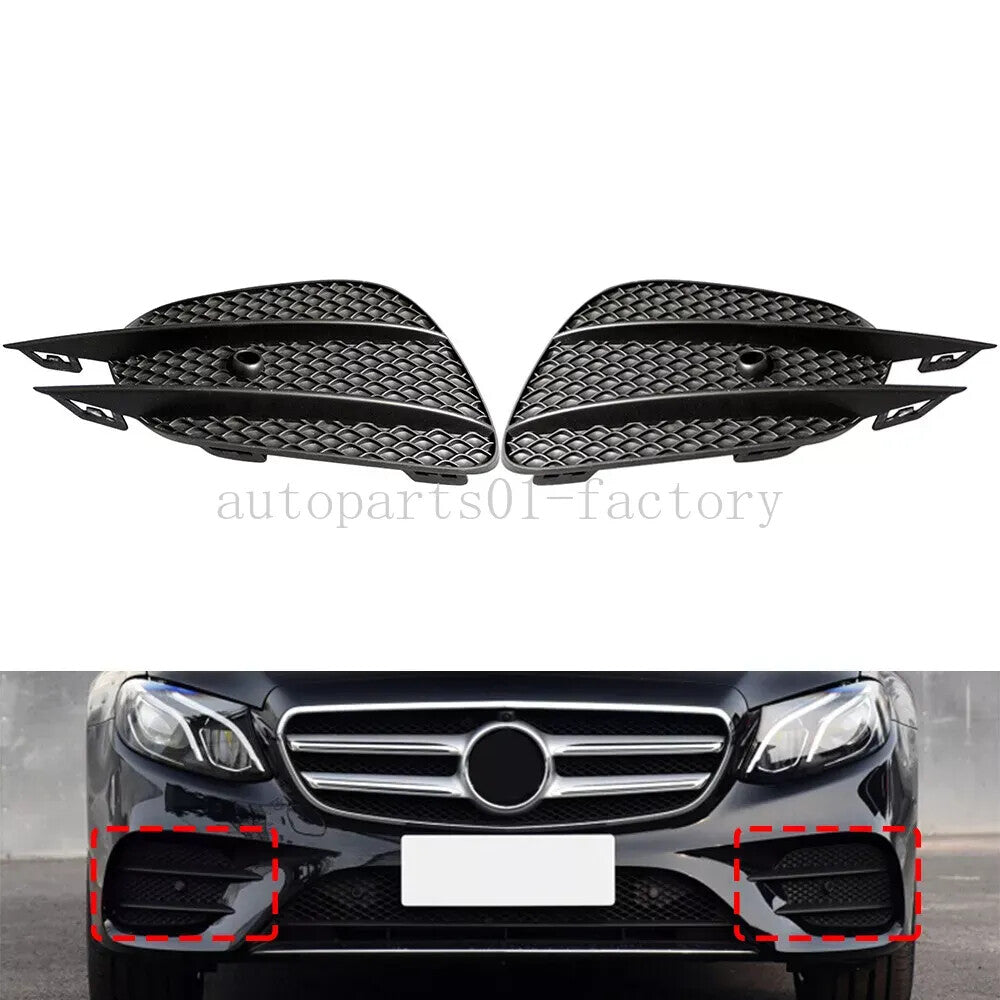 1Pair Front Bumper Outer Grille Fog Light Trim Cover for MERCEDES E-Class W213