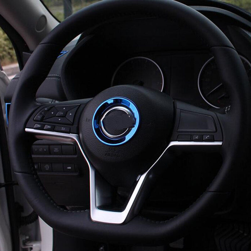 Blue steel Steering Wheel Decoration Cover Trim for Nissan Altima 2019-2021