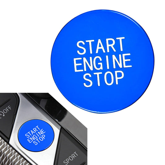 for BMW 3 8 X Series Blue Car Engine Start Stop Button Switch Cover Trim
