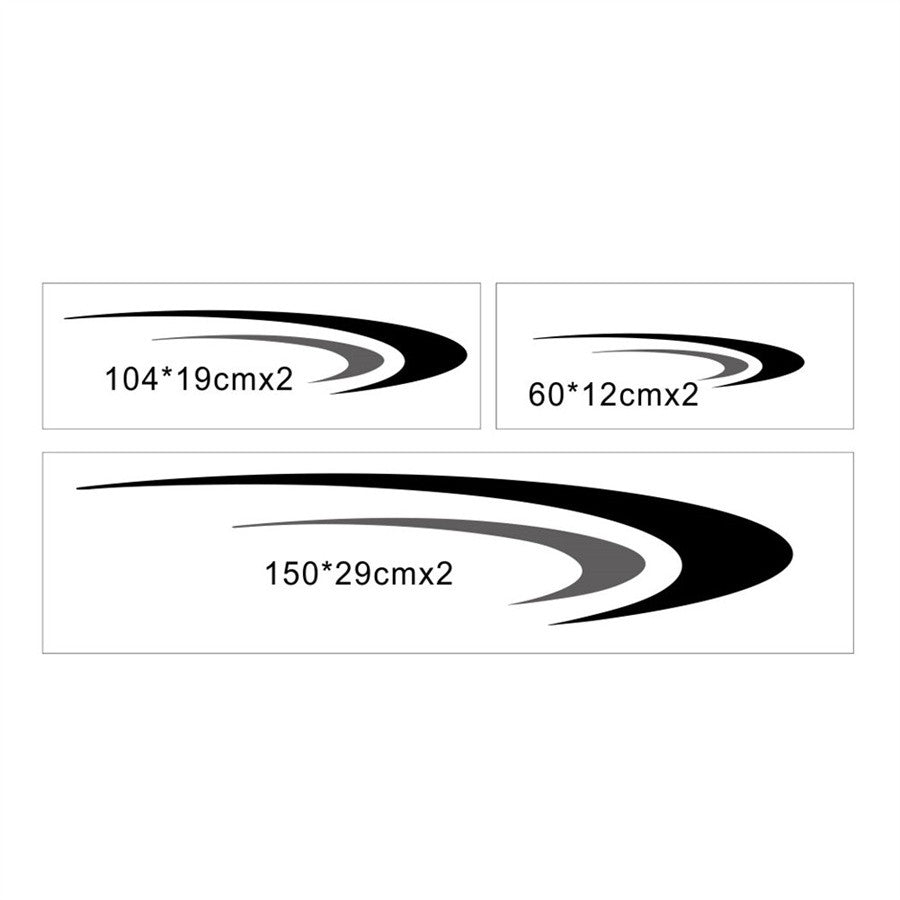For Camper RV Trailer Stripes Graphics Vinyl Graphics Kit Decals Car Stickers Q