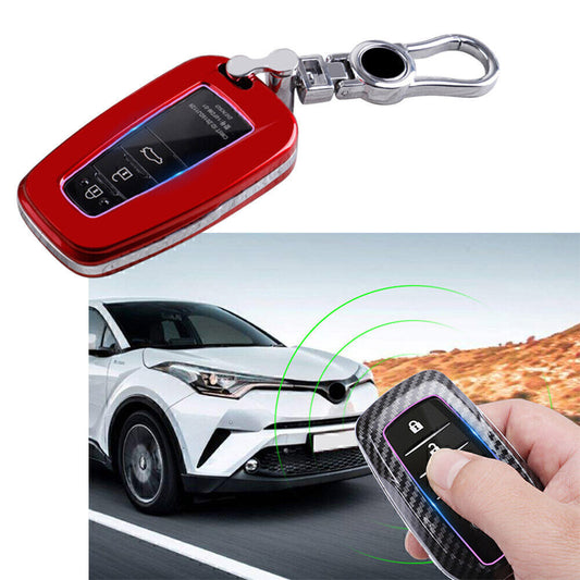 Red Remote Key Case Fob Cover for Toyota for Camry for Corolla C-HR CHR Prado RAV4 Prius Q