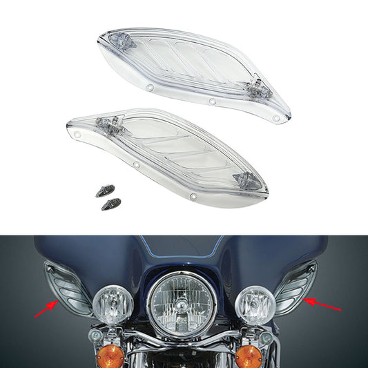 Clear Fairing Adjustable Side Wings Air Deflector for Harley Touring 1996-2013 Q