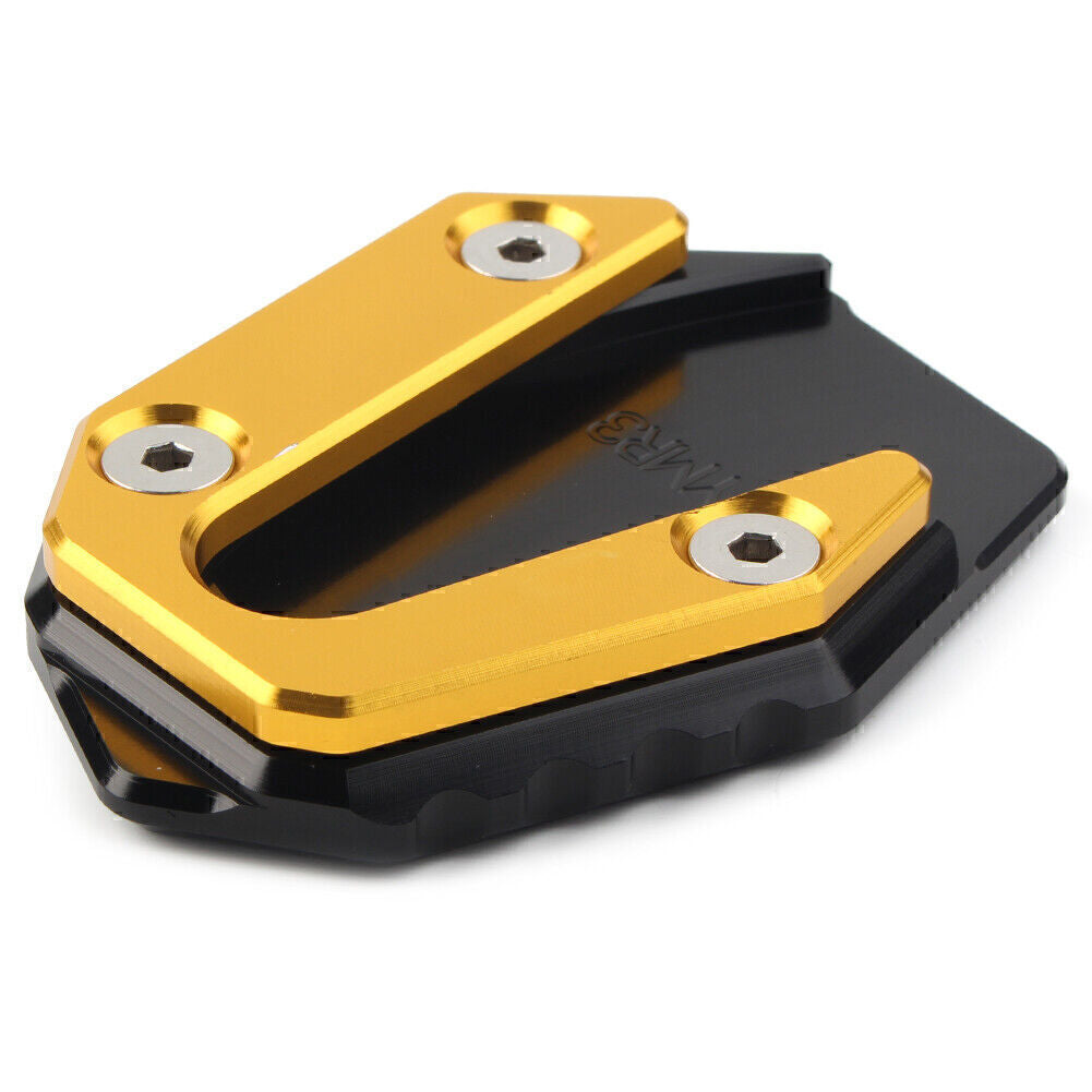 Motorcycle Side Stand Kickstand Plate Pad Fit for YAMAHA MT-03 14-21 Gold Q