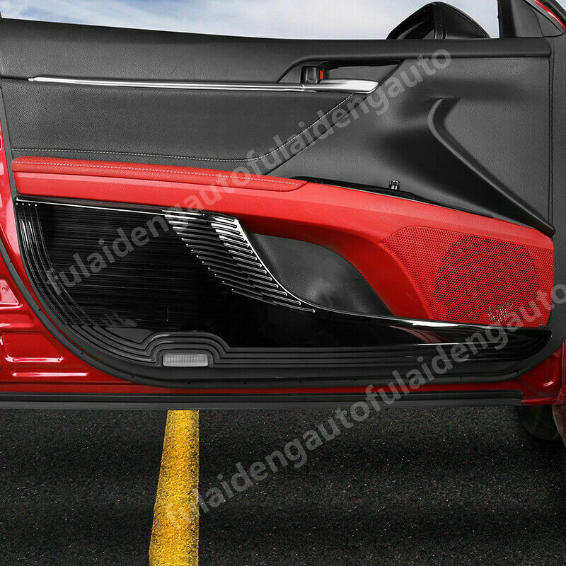 4p For 2018-2023 for Toyota for Camry Black steel Inner Door Anti-Kick Panel Guard cover