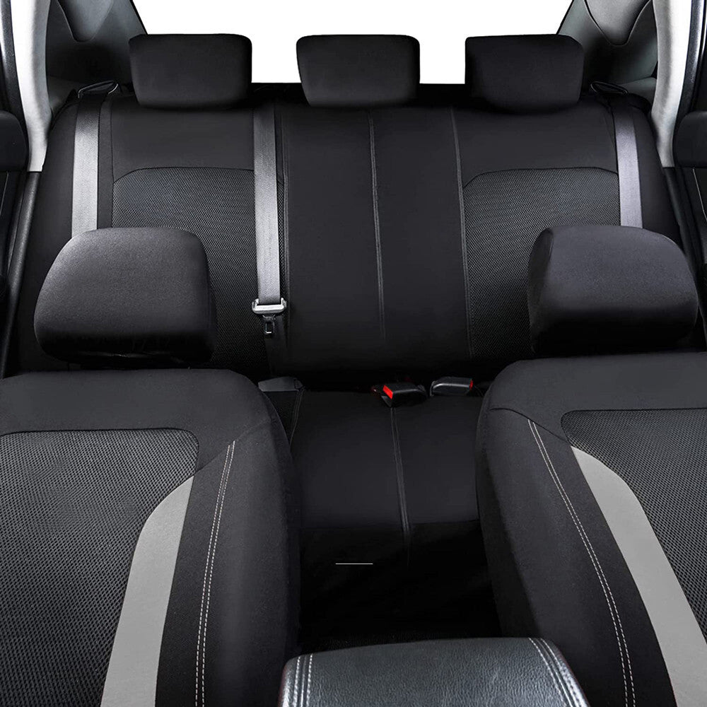 5-Seats Car for Seat Covers Cushion Splicing Mesh Front Rear Full Set Accessories Q