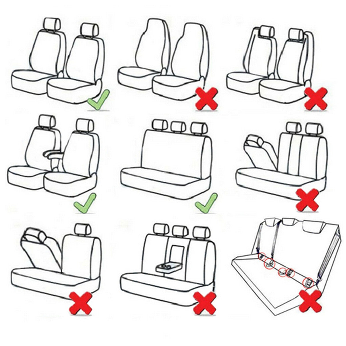 Full Set Car for Seat Covers PU Front Rear Cushion Protectors Fit for Toyota for Camry Q