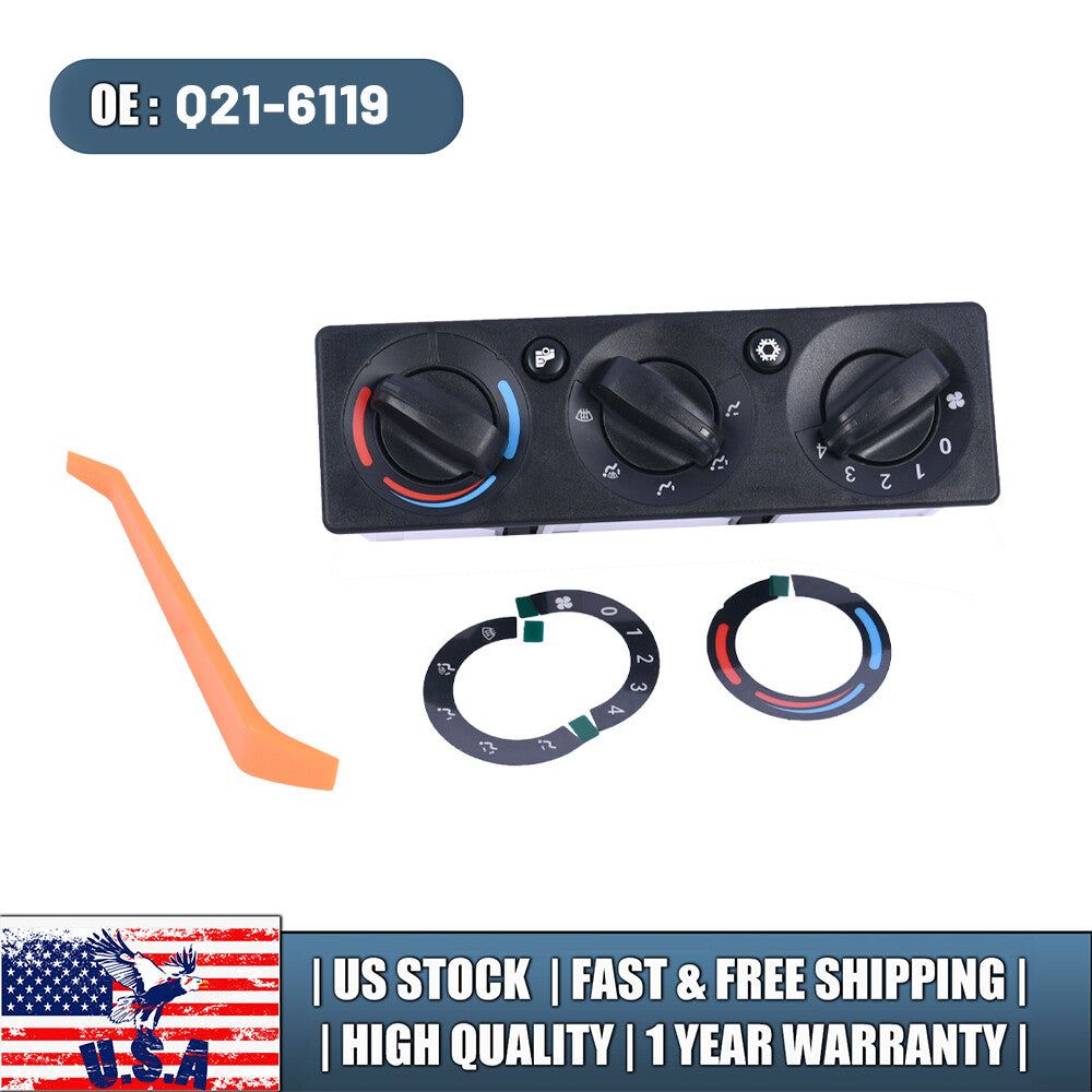 A/C Climate Control Module Panel Q21-6119 for 2010-2023 for Peterbilt 348
