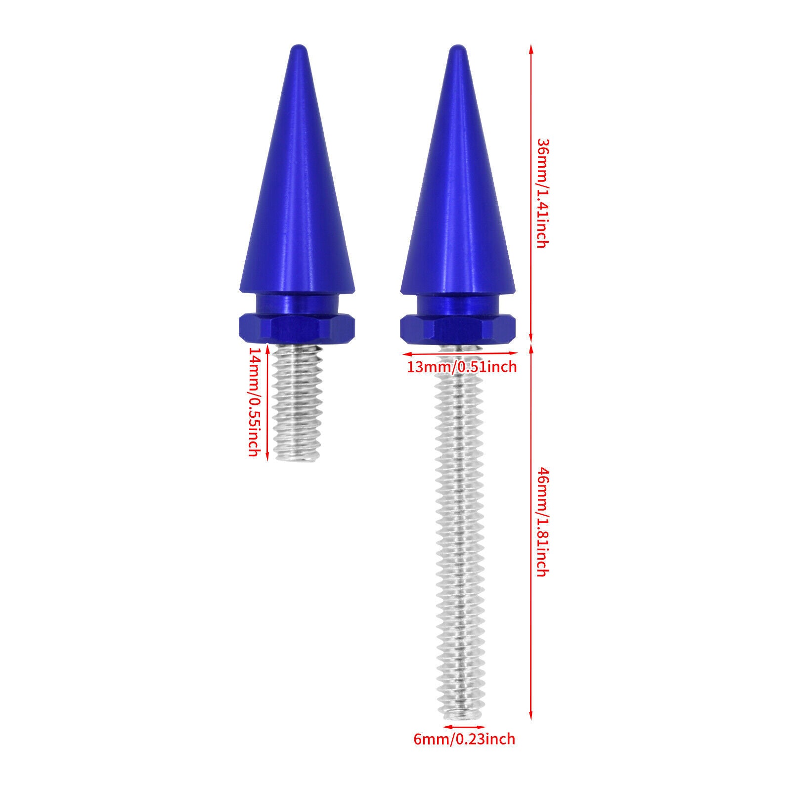 3x Blue Impaler Spike Wind Screen Windshield Bolt For Electra Street Glide 14-23