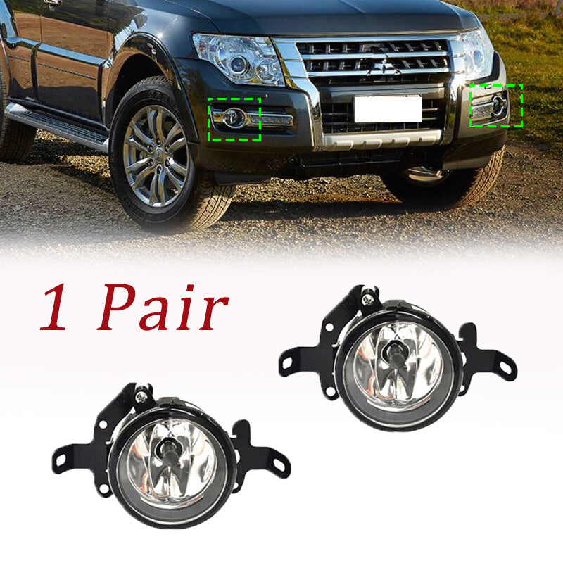 A pair of front bumper fog lights are suitable for 2008-2014 for Mitsubishi Pajero V93 V98 models.