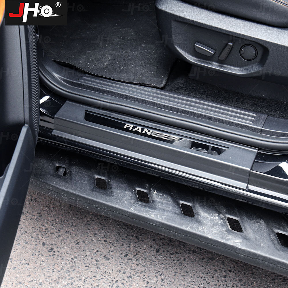 4PCS Car Door Scuff Sill Cover Panel Step Protector Trims for Ford Ranger 2023+