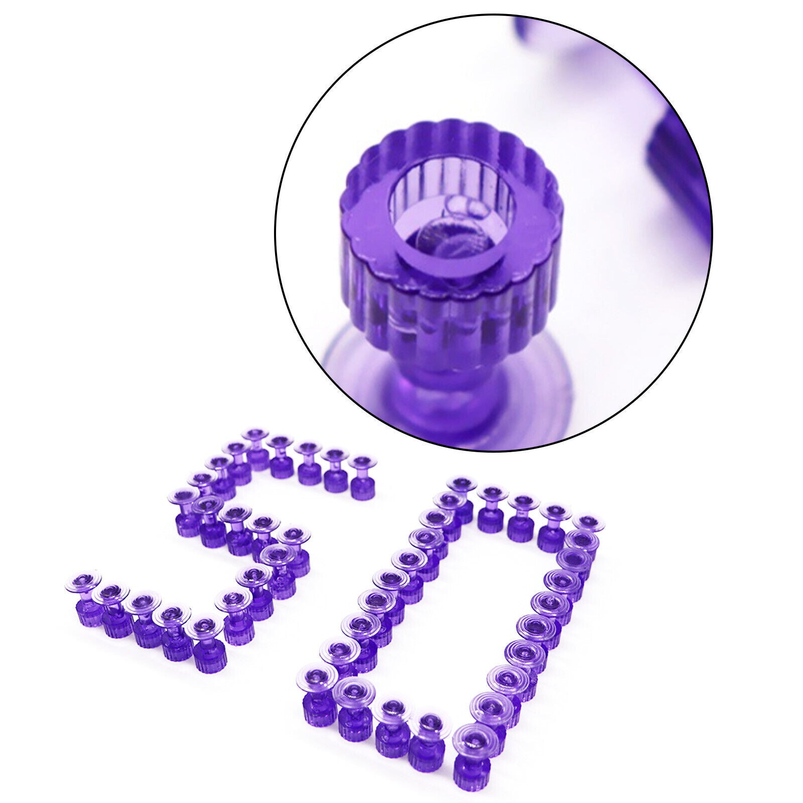 50Pcs PDR Glue Pull Tabs Automotive Paintless Dent Repair Hail Repair Purple