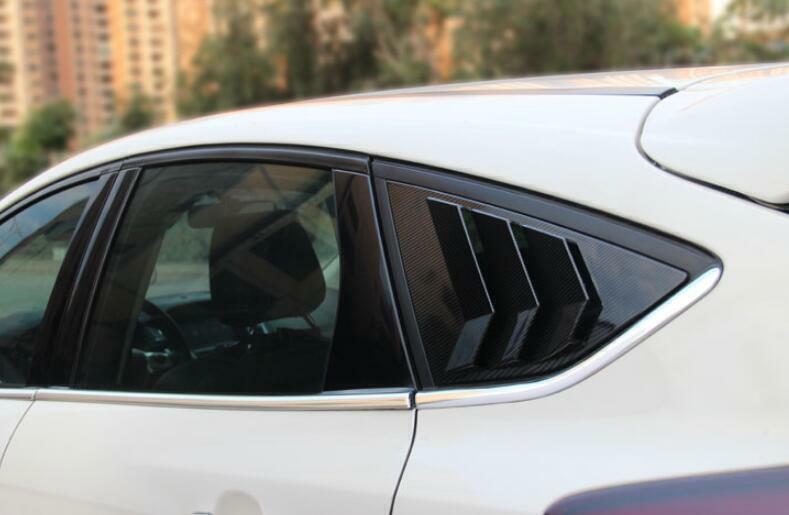 2P Carbon Fiber Vent Window Scoop Louver Cover for Ford Focus Hatchback 2012-18