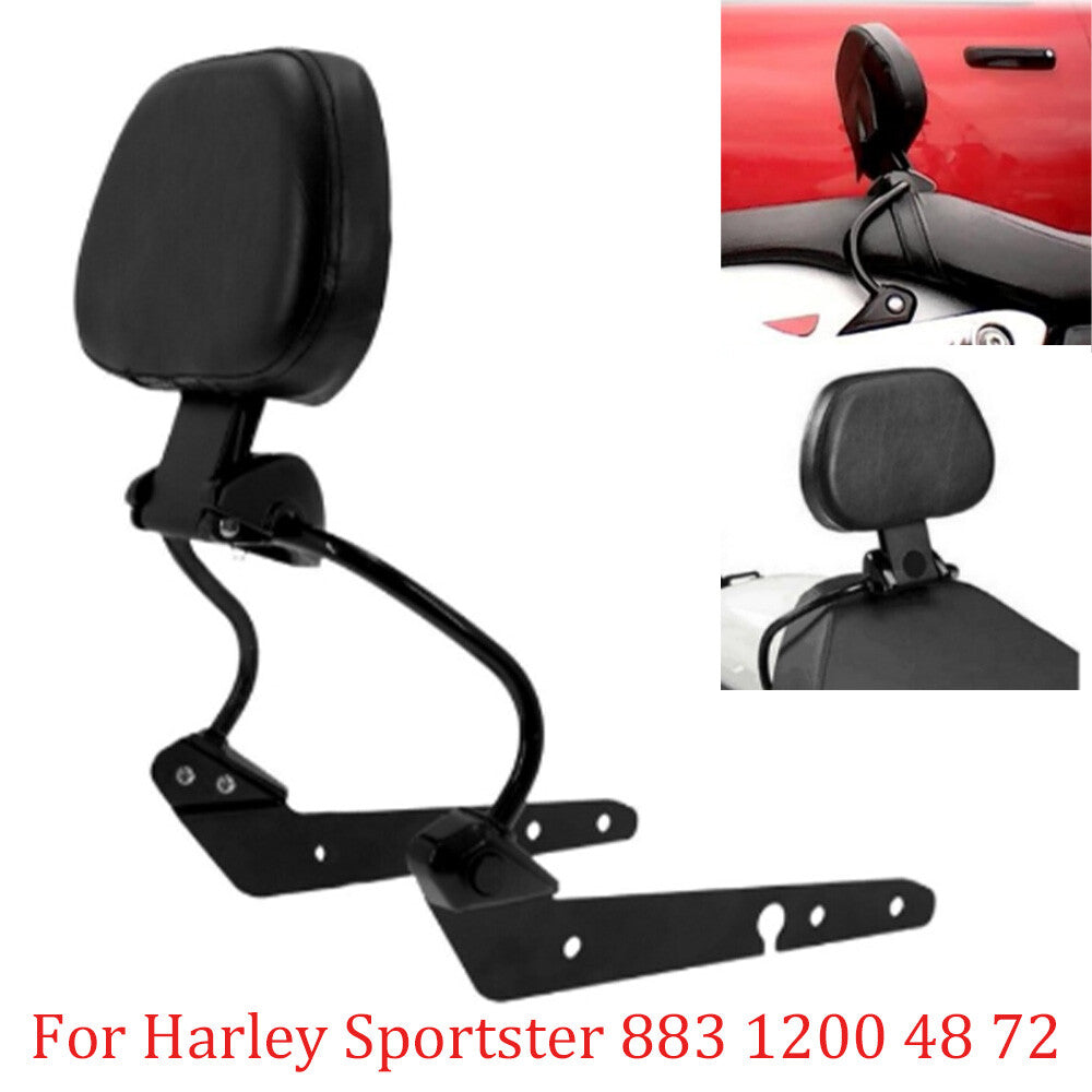 Removable motorcycle driver backrest cushion with scissor bar for Harley Sportster XL883