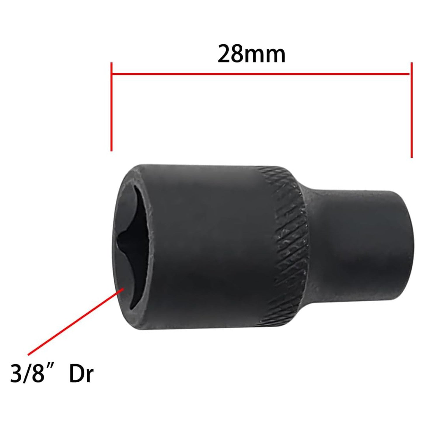 11T Dr. 3/8 inch 11-thread European truck brake caliper socket for Volvo and for Mercedes-Benz