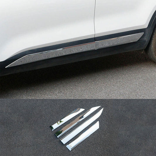 4P for Kia Seltos 2020-2023 ABS Chrome Side Door Body Skirt Molding Trim Decor