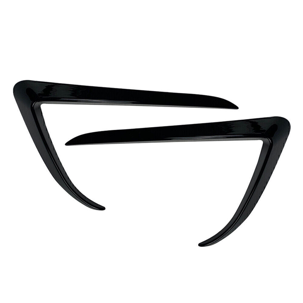 for Tesla Model X 2015-2020 2019 Black Front Fog Light Lamp Eyebrow Cover Trim Q