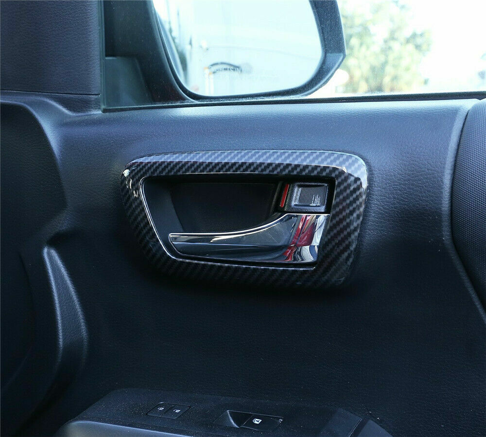 for Toyota Tacoma 2016-2020 ABS Carbon Fiber Interior Door Handle Bowl Cover Kit