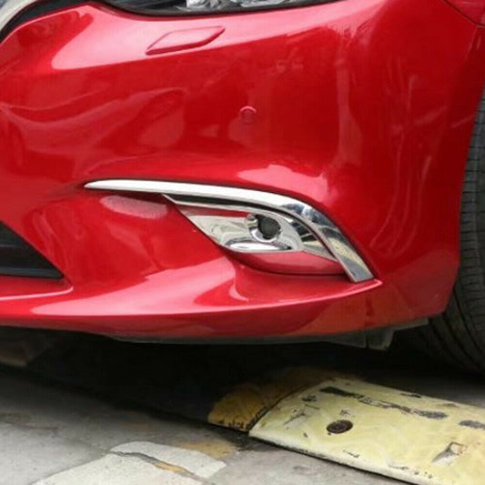 2X for Mazda 6 Atenza 2017-2018 Chrome Front Fog Light Lamp Moulding Cover Trim
