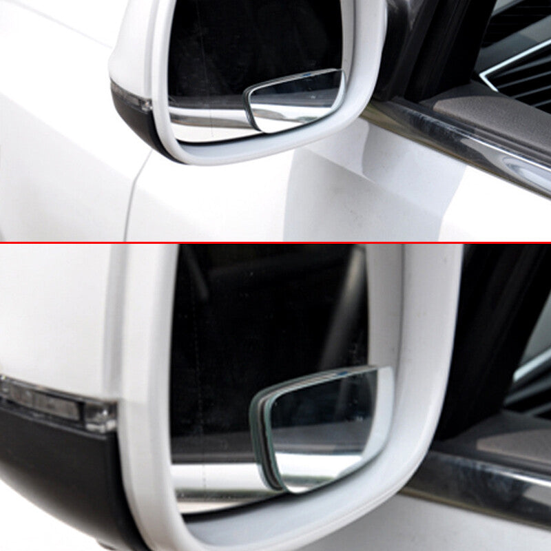 A pair of 360° rotating wide-angle convex rear side view blind spot mirrors for cars. n