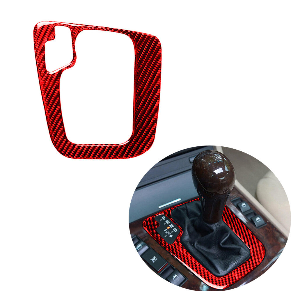 Red carbon fiber gear shift cover trim suitable for BMW 3 Series E46 1998-05