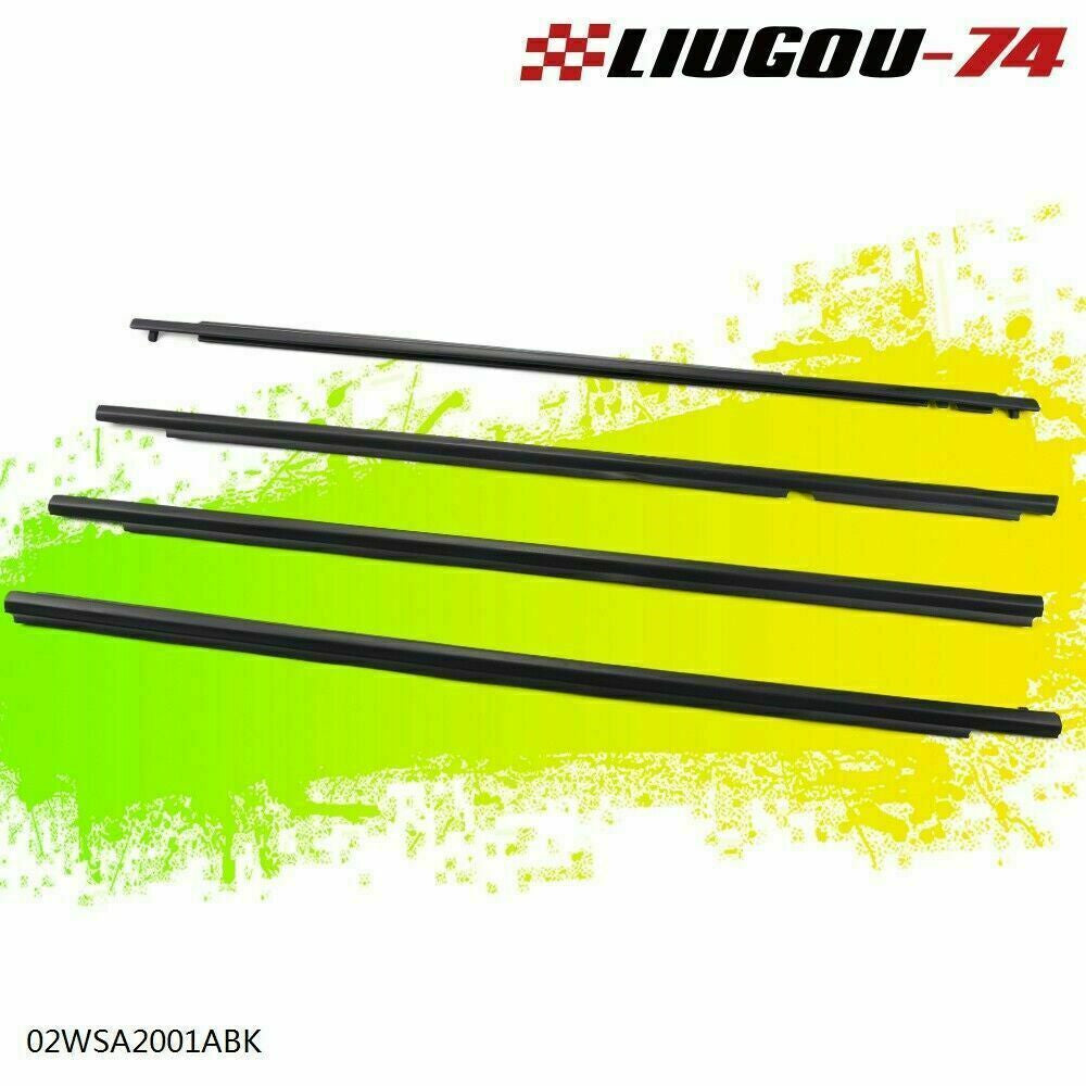4pcs Fits for Corolla 2009 - 2012 Window Weatherstrips Sealing Strips Brand New - v
