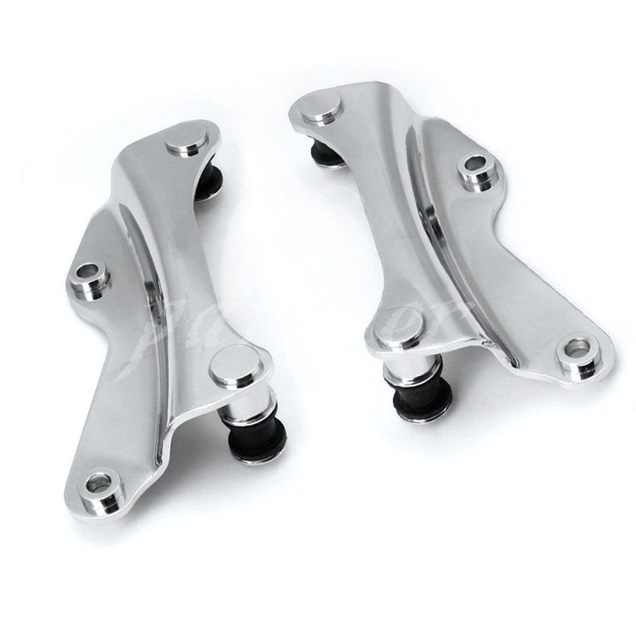 Chrome 4 Point Docking Hardware Kit Detachable for Harley Road King FLH 14-16 Q