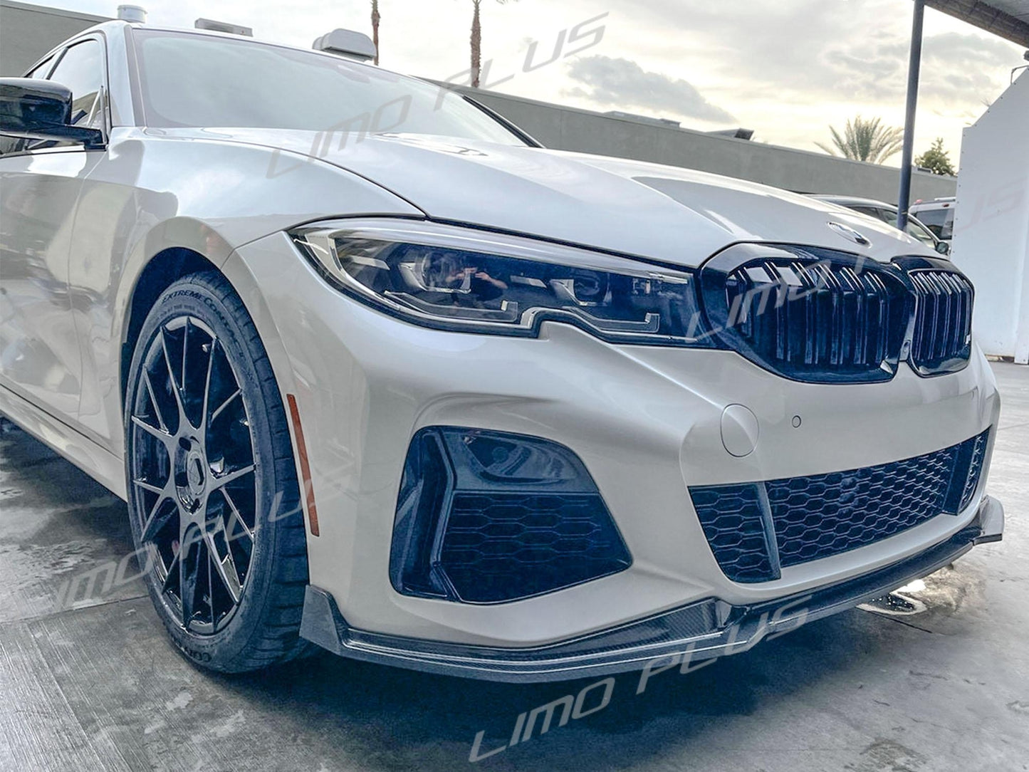 Gloss Black Front Fog Light Cover Trims for G20 M340i 330i M Sport 2009-2022 v