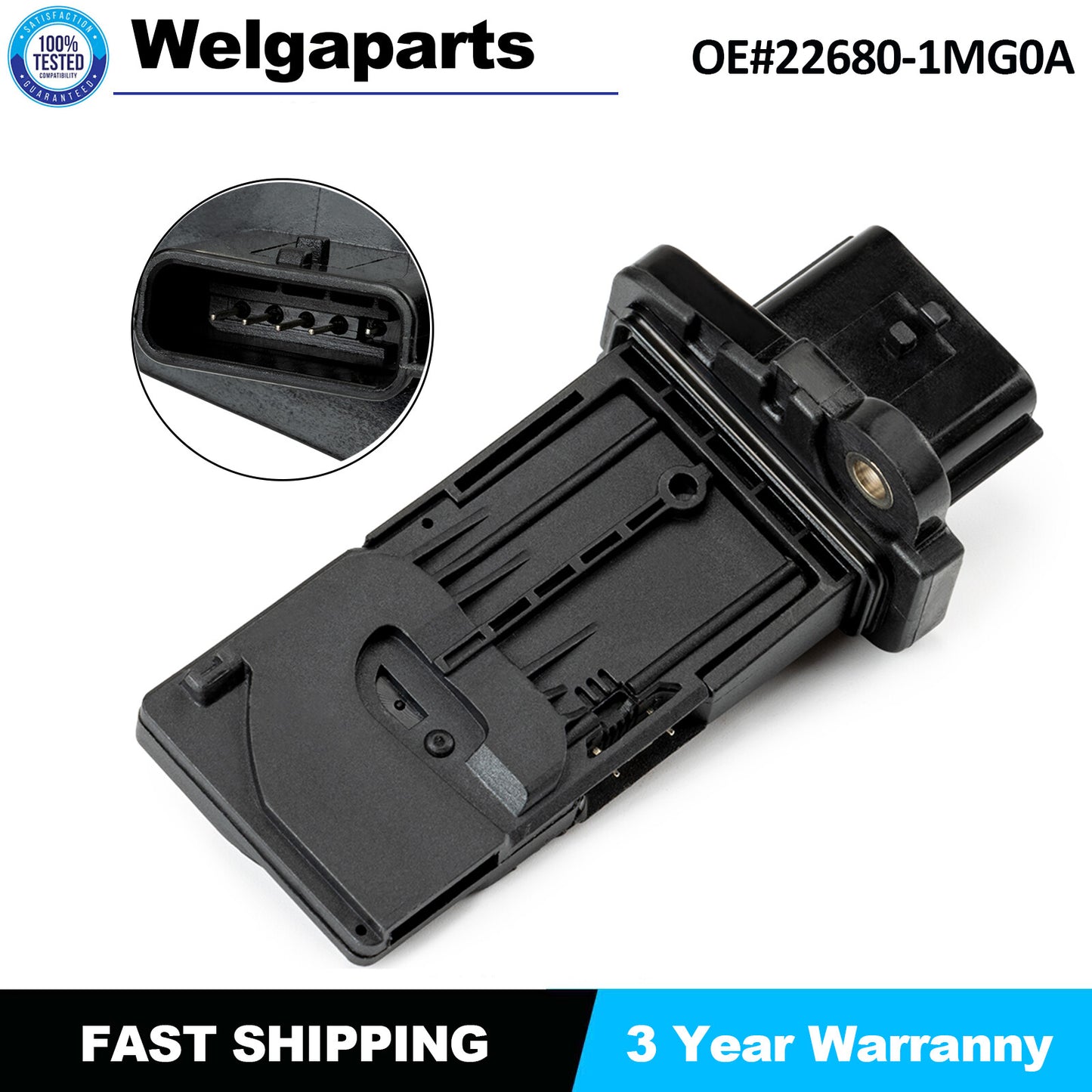Mass Air Flow Meter Sensor for Nissan Altima 2013-2016 for Infiniti 22680-1MG0A US