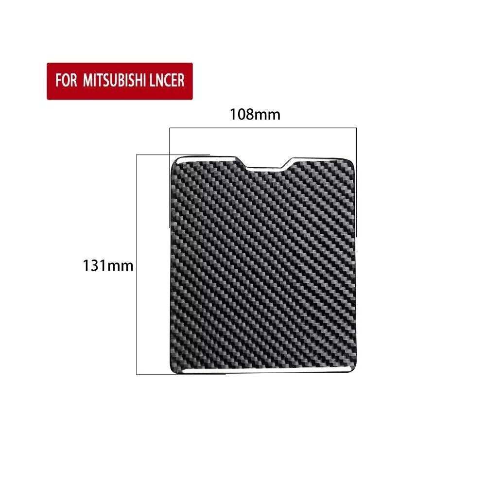 Carbon Fiber for Co -pilot Storage Box Panel Cover Trim For Lancer 2008-15 n