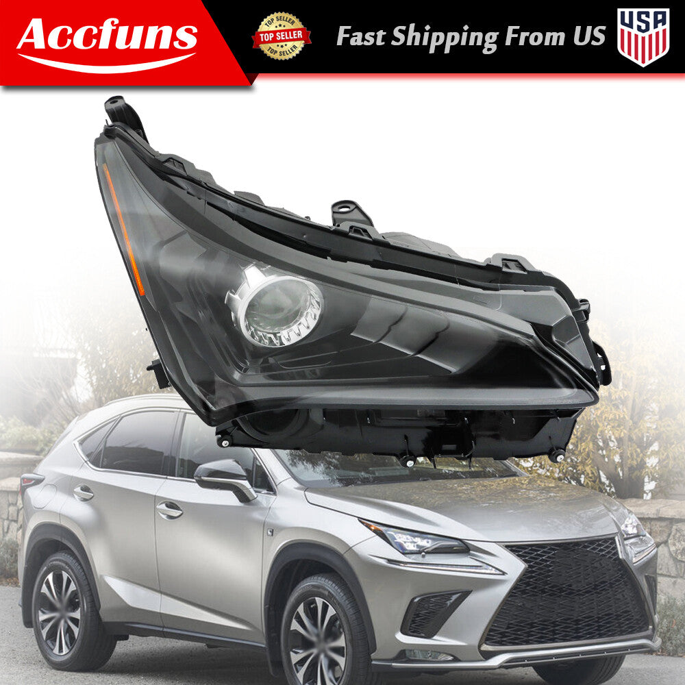 Suitable for 2018-2021 for Lexus NX300 NX300h passenger car headlights with transparent LED lenses. n