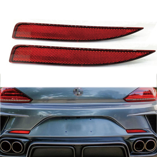 1 Pair Rear Bumper Warning Light Strip Cover for VW Scirocco R R-Line 2011-2015 v