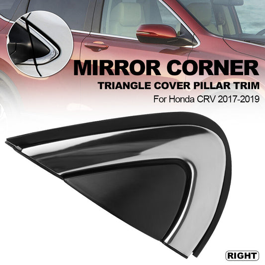 Passenger Side Mirror Corner Triangle Cover Pillar Trim fit for Honda CRV 2017-2020