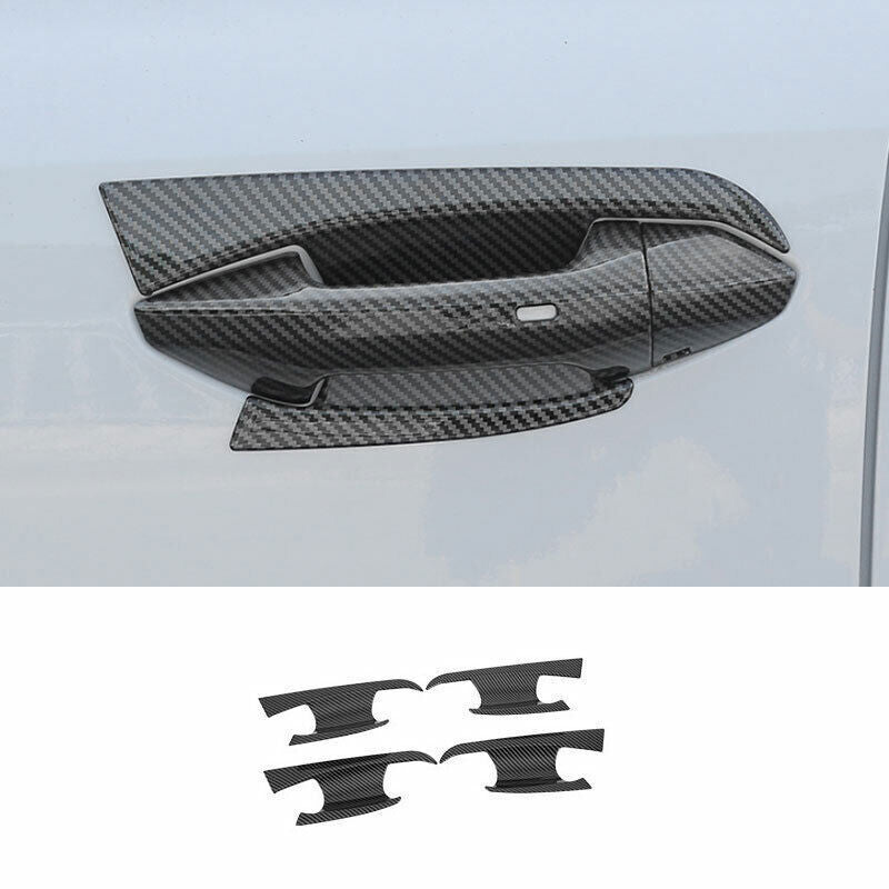 for Audi A3 22-24 ABS Carbon Fiber Exterior Side Door Bowl Molding Cover Trim 4P