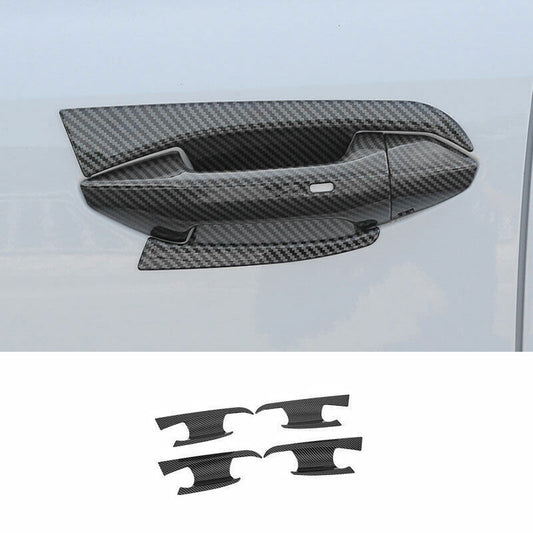 for Audi A3 22-24 ABS Carbon Fiber Exterior Side Door Bowl Molding Cover Trim 4P
