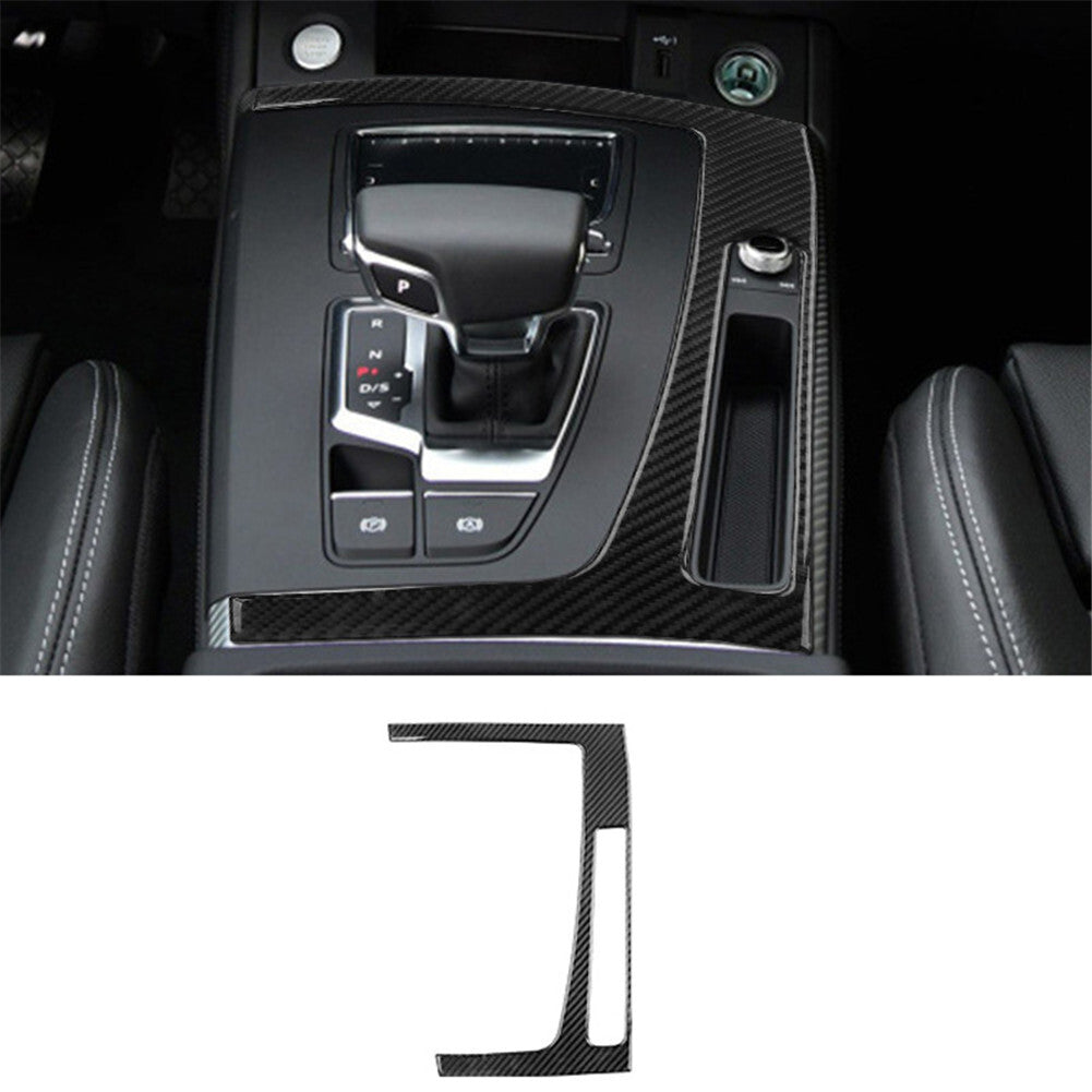 for Audi Q5 2018-2021 Carbon Fiber Interior Gear Shift Frame Cover Trim Sticker