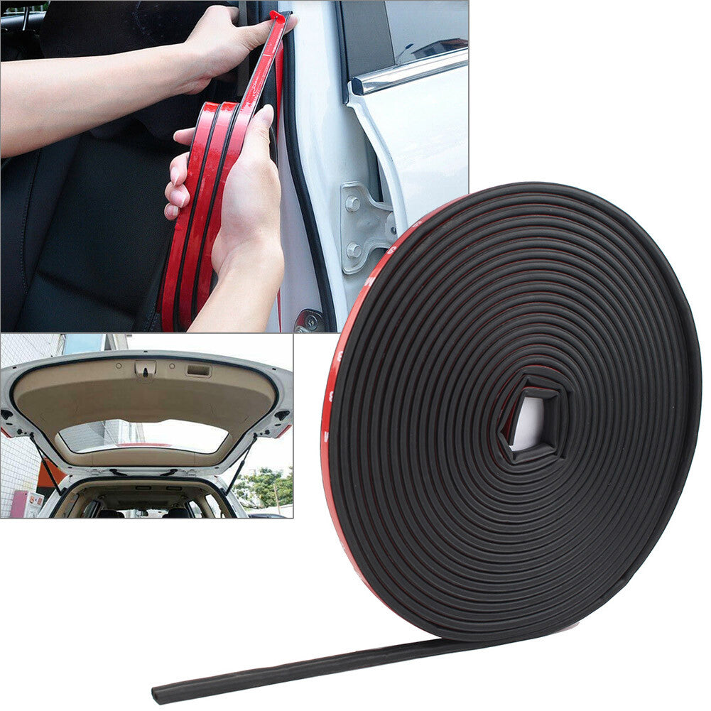 33FT B-Shape Trim Rubber Strip Universal Door Edge Seal Hollow Weather-strip