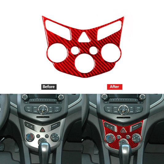 Red Carbon Fiber Center Storage Box Panel Trim Cover For Rogue 2014-2016 v