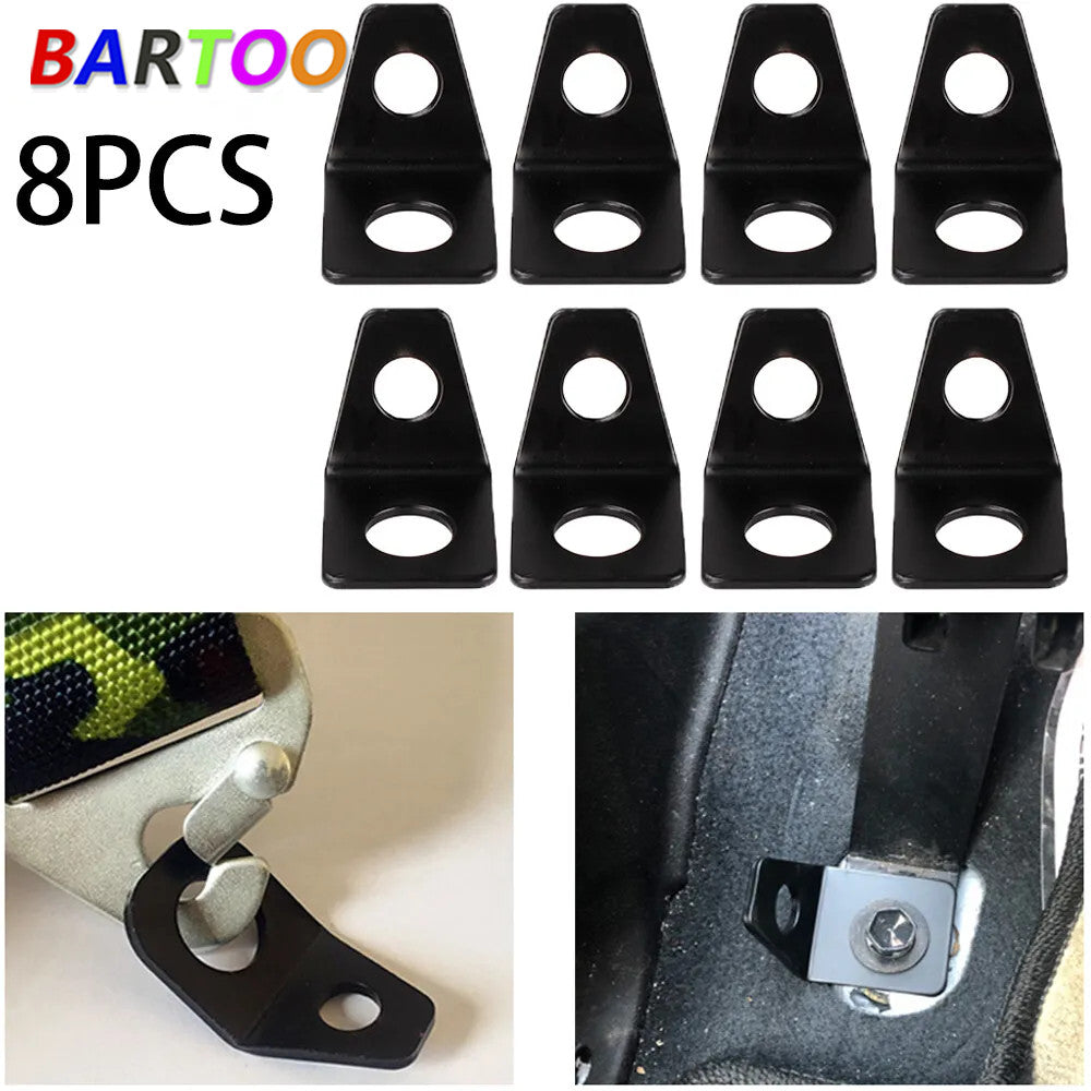 8PCS Belt Mounting 90 Degree Angle Bracket Kit for Seat L-Bracket Hardware Kit Q