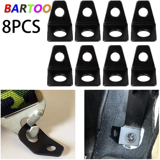 8PCS Belt Mounting 90 Degree Angle Bracket Kit for Seat L-Bracket Hardware Kit Q