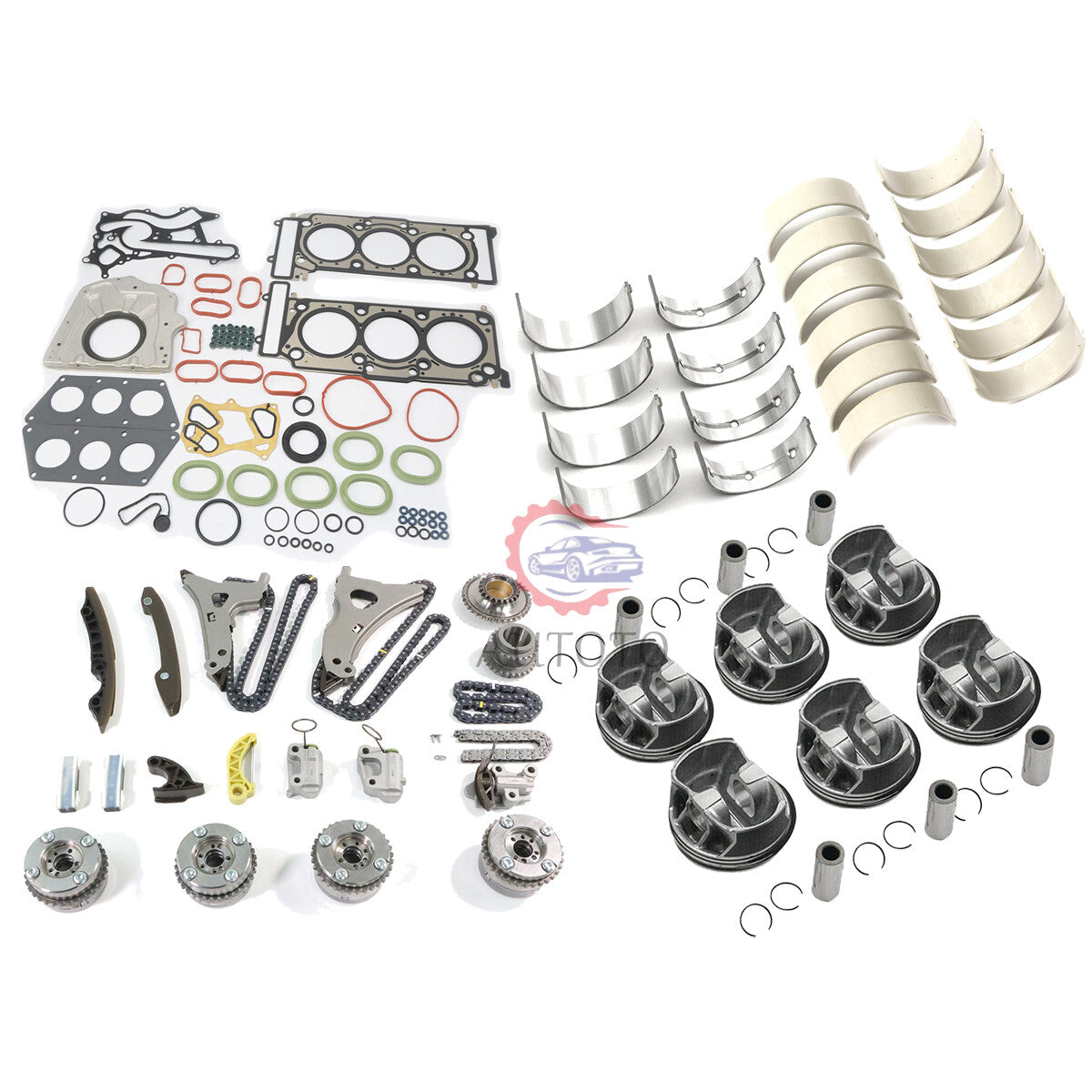 Engine Overhaul Rebuild Kit for Mercedes-Benz CLS350 CLK350 SLK350 M276 3.5L
