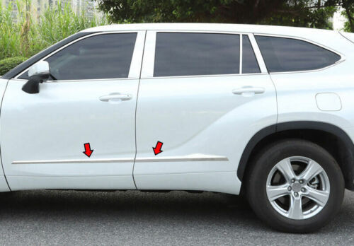 Side Door Body Guard Steel Molding Strip for Toyota Highlander 2020-2023 Chrome