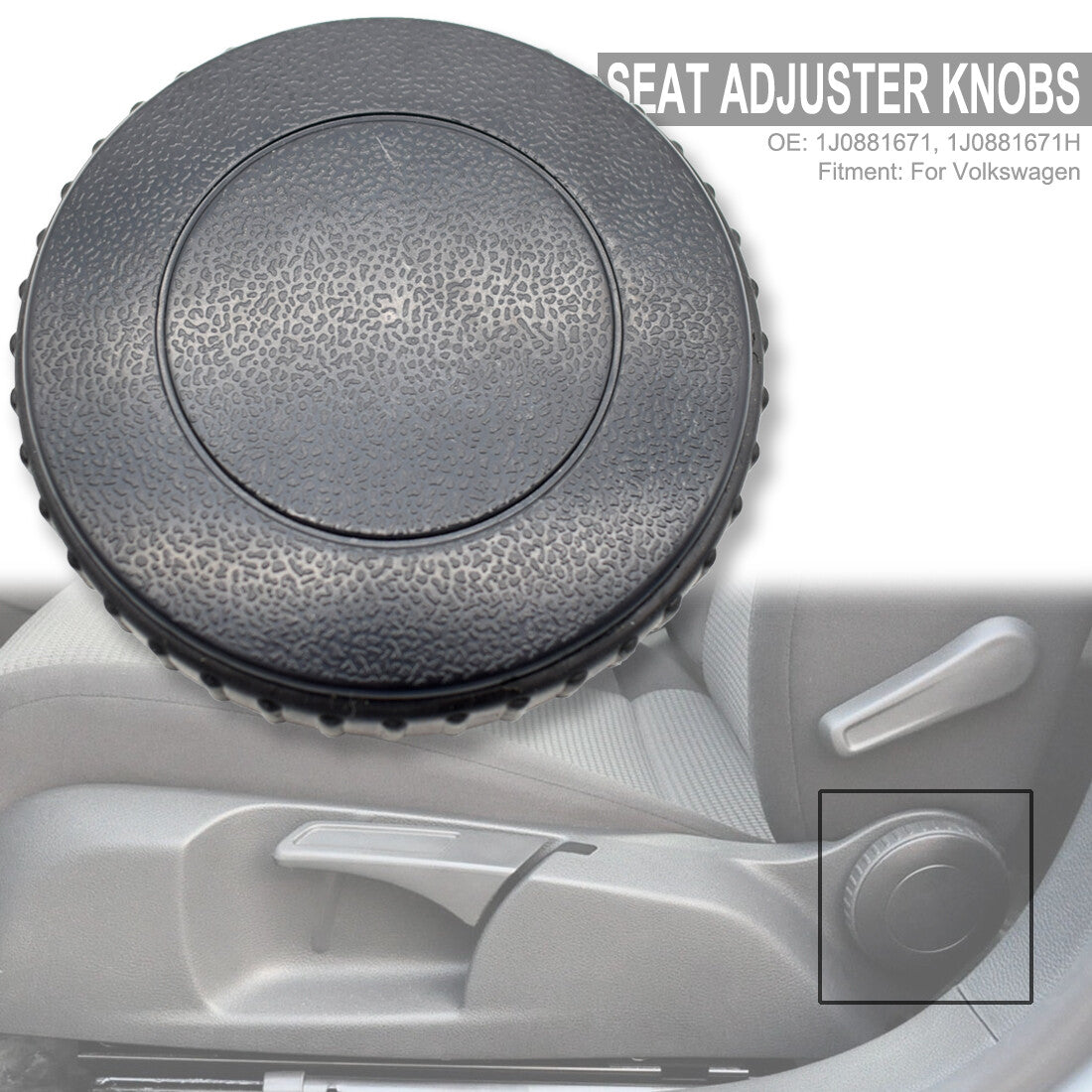 for Seat -back adjustment backrest rotary selector black for VW for Golf for Passat for Bora NEW Q