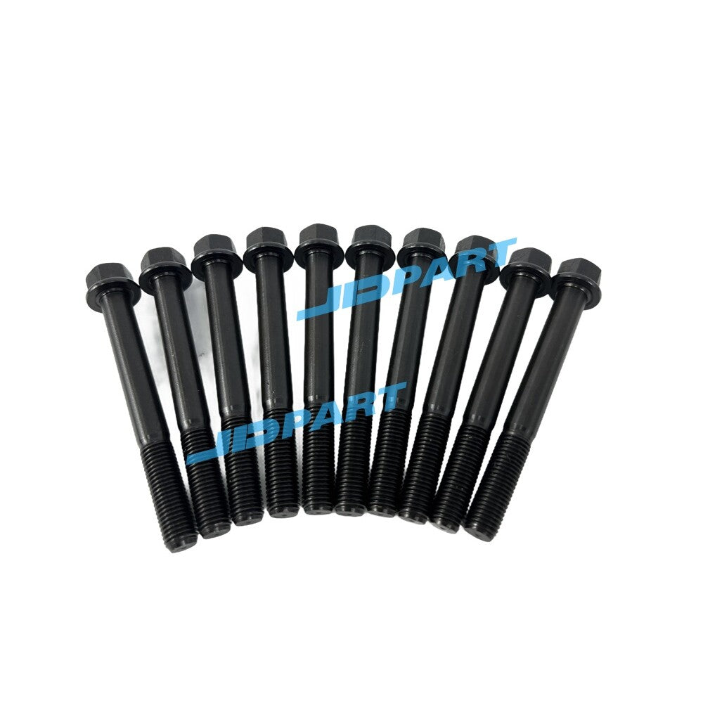 10-piece set of 1104C-44TA cylinder head bolts for Perkins engine parts.
