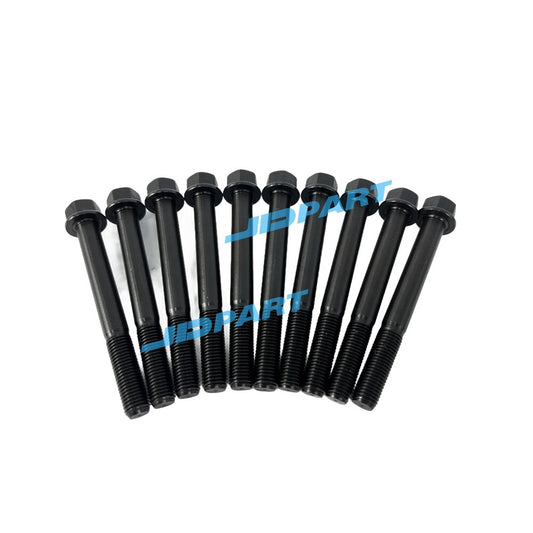 10-piece set of 1104C-44TA cylinder head bolts for Perkins engine parts.