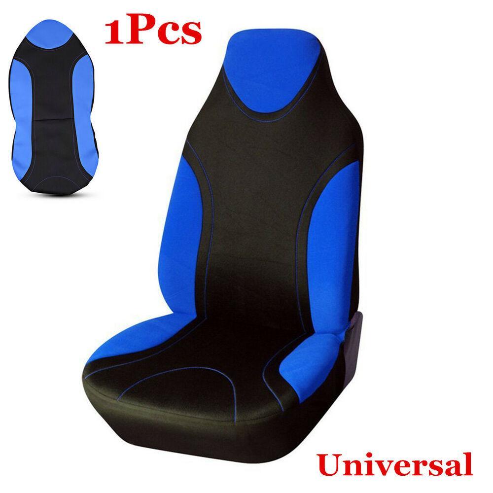 1-piece universal car SUV front for seat cover, blue + black polyester fabric for seat protector. n