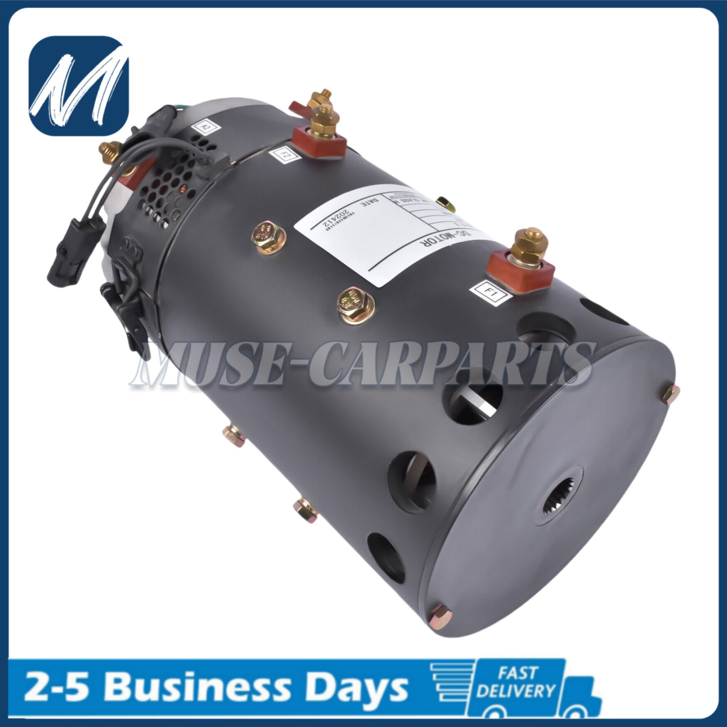 XQ-5.3 Electric Cart DC Motor w/Sensor for 48 Volt Motor XQ 5.3 19 Spline 5.0 HP Q